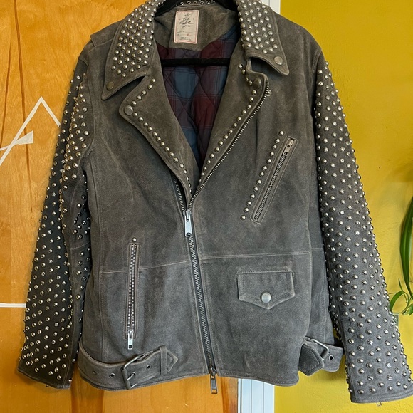 Free People Jackets & Blazers - NWOT Free People studded moto jacket